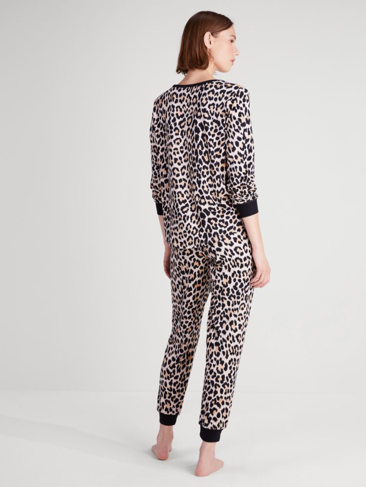 Kate Spade,Jogger PJ Set,Classic Leopard Print