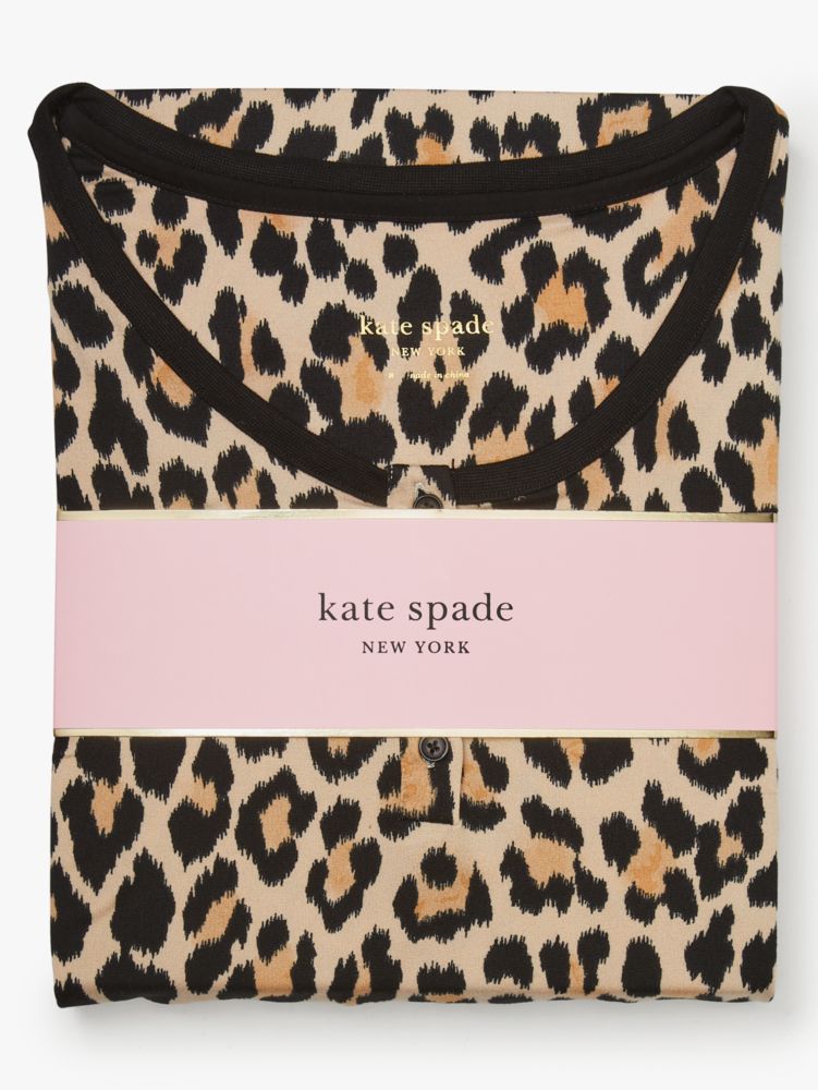 Kate Spade,Jogger PJ Set,Classic Leopard Print