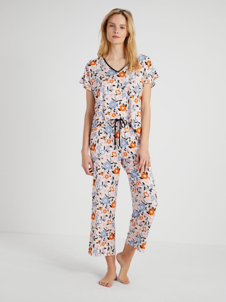 Kate Spade,Crop PJ Set,Floral Garden Print