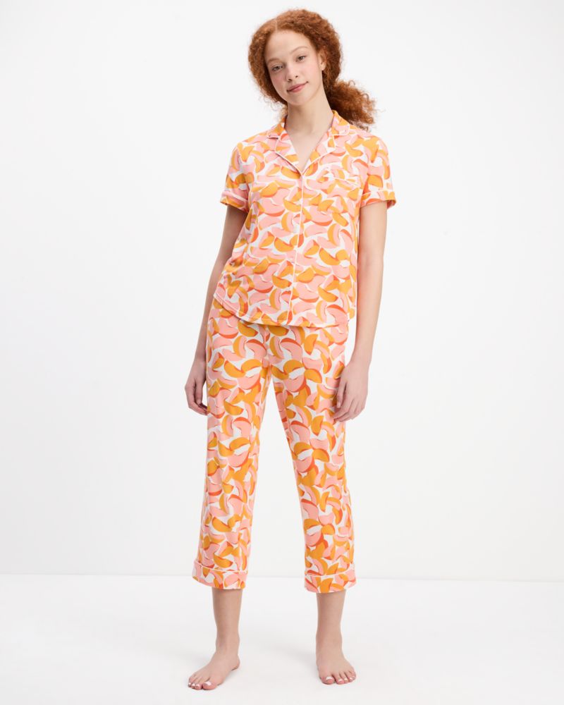 Kate Spade,Crop PJ Set,Peaches