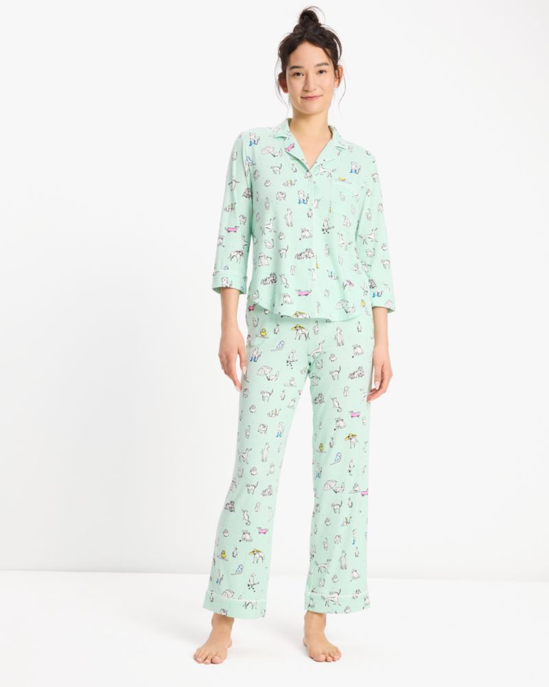 Kate Spade,Long Pj Set,Green