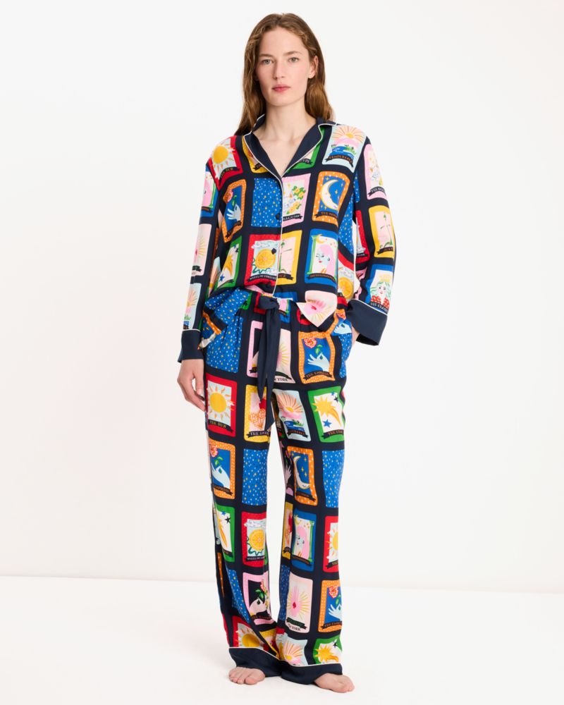 Kate Spade,Long Pj Set,Multi Color