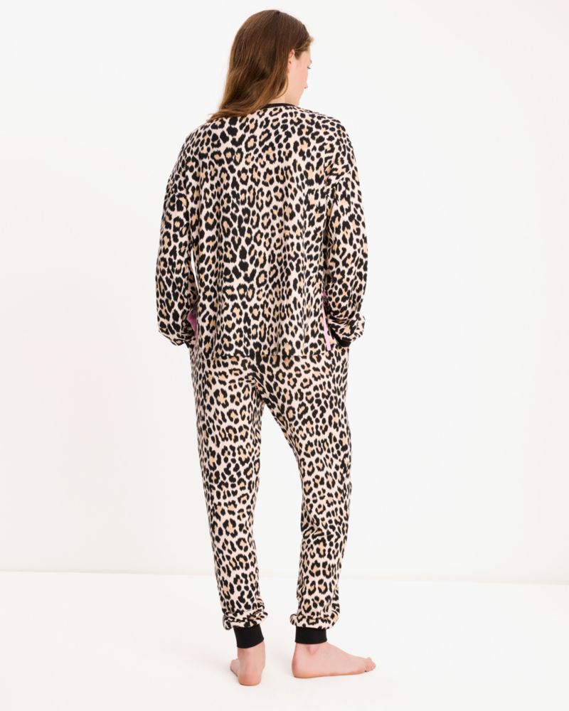 Kate Spade,Classic Leopard Jogger Pj Set,Multi Color