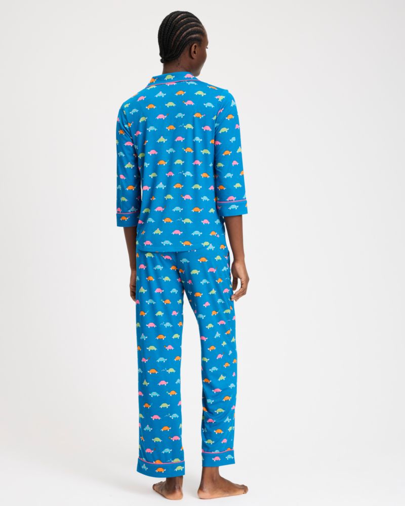 Kate Spade,Multi Turtles Long Pj Set,Blue