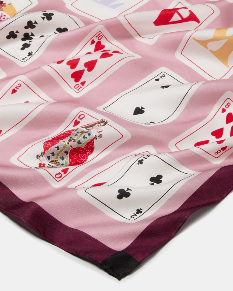 Kate Spade,Playing Cards Silk Square Scarf,