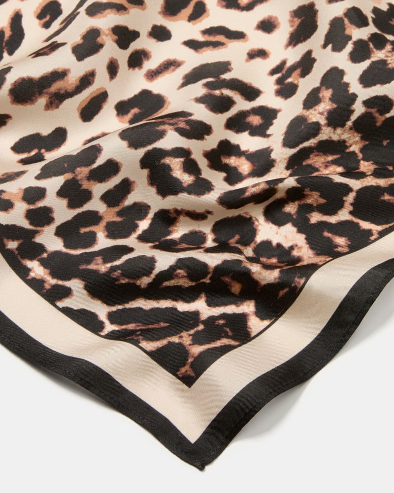 Kate Spade,Downtown Leopard Silk Square Scarf,