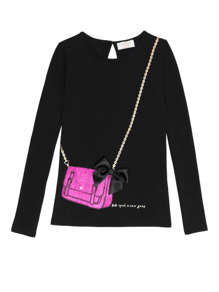 Girls' Trompe L'oeil Scout Bag Tee, , Product