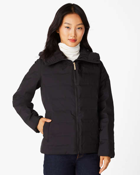 Kate Spade,Light Weight Down Jacket,Polyester,Black