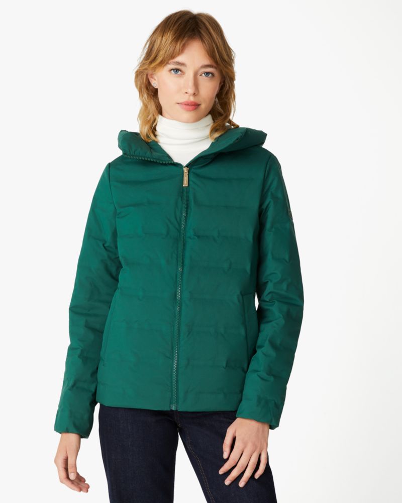 Kate spade green wool hot sale coat