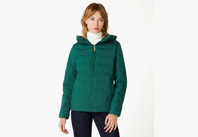Kate Spade,Light Weight Down Jacket,Polyester,Green image number 0