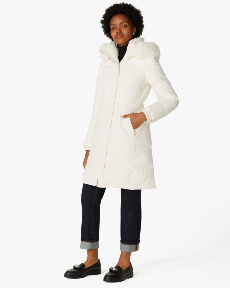 Kate Spade,Down Parka,Cream