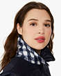 Kate Spade,Gingham Quilted Coat,Polyester,Blazer Blue