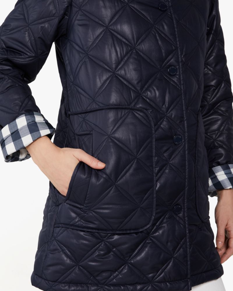 Kate spade quilted outlet coat navy