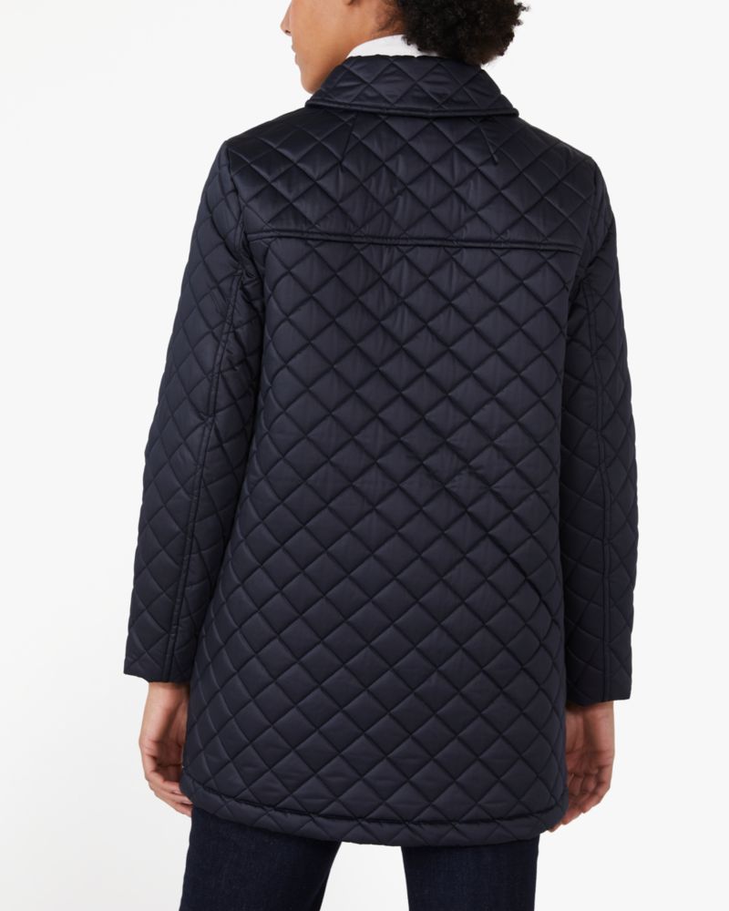 Kate Spade,Quilted Jacket,Polyester,Down,Quilted,Button,Pearl,Casual,