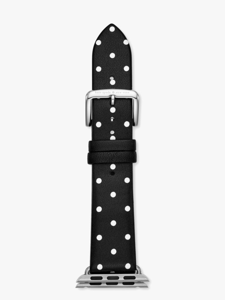 Black Dot Leather 38 40mm Band For Apple Watch Kate Spade New York