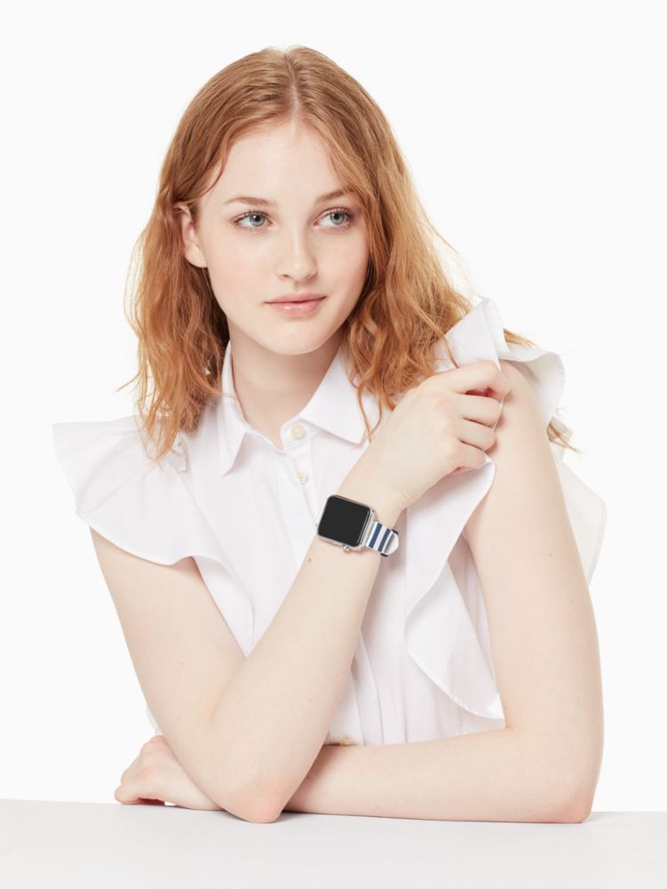 Striped Silicone 38/40mm Band For Apple Watch®, , Product
