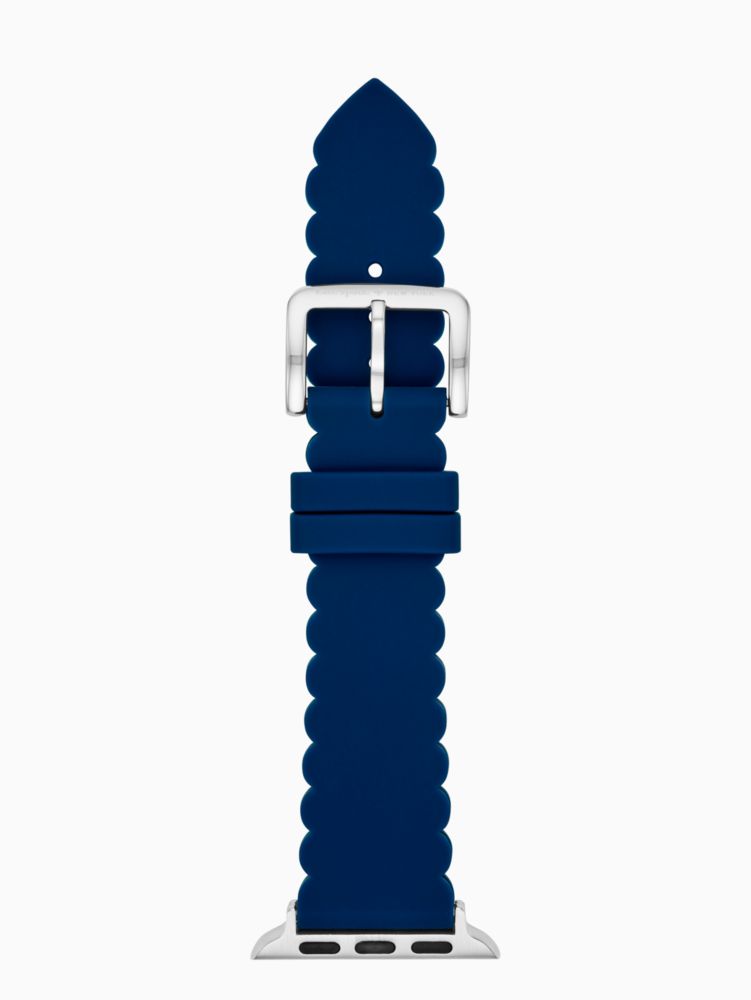Kate Spade,navy scallop silicone 38/40mm apple watch® strap,watch straps,
