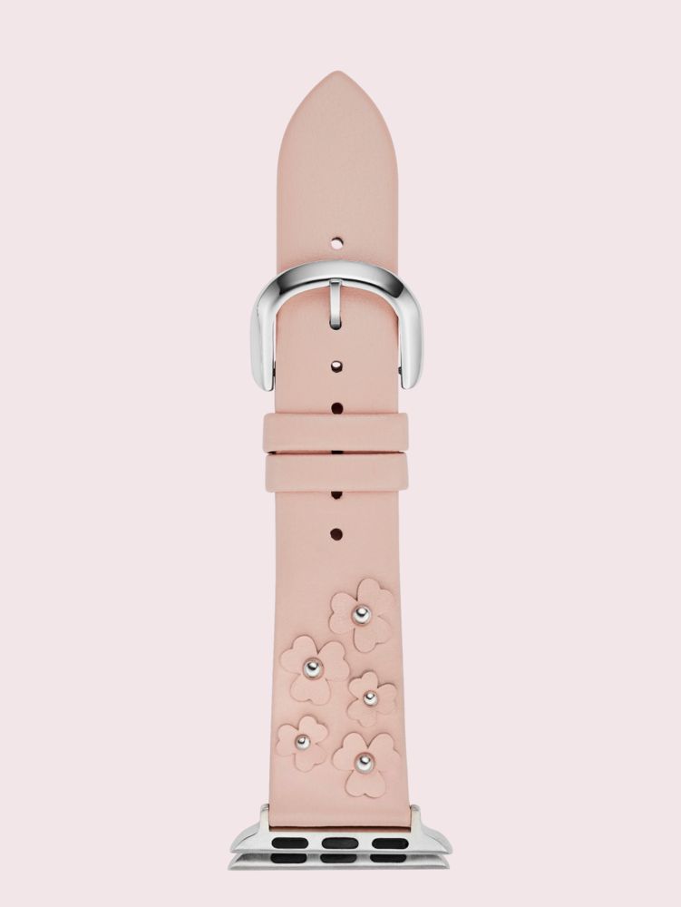 Floral Appliqué Blush Leather 38/40mm Band For Apple Watch® | Kate 