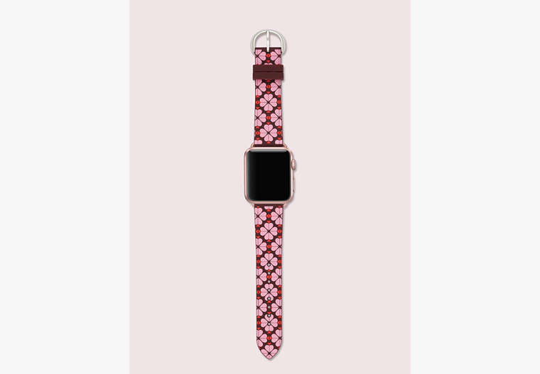 Kate Spade,pink spade flower silicone 38/40mm band for apple watch®,watch straps,Rose Tint image number 0
