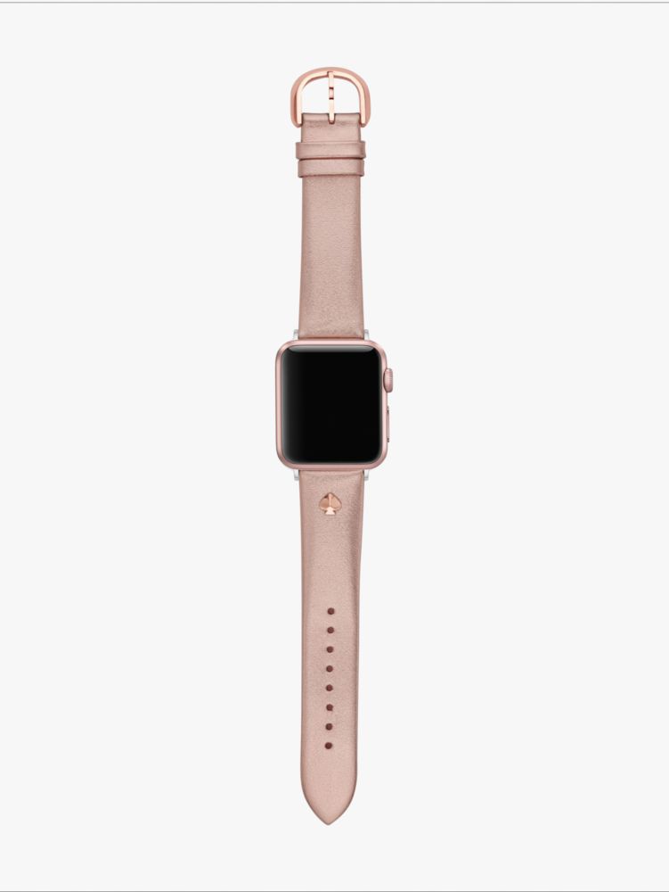 Rose Gold Metallic Leather 38/40mm Band For Apple Watch® | Kate