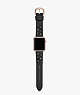 Kate Spade,black floral appliqué leather 38/40mm band for apple watch®,watch straps,Black