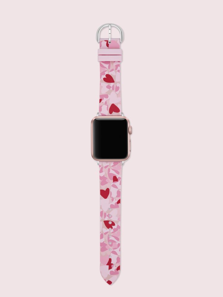 Pink Heart Silicone 38 40mm Band For Apple Watch Kate Spade New