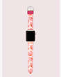 Kate Spade,pink floral-print silicone 38/40mm band for apple watch®,watch straps,Red