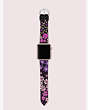 Kate Spade,black floral-print silicone 38/40mm band for apple watch®,watch straps,Multi