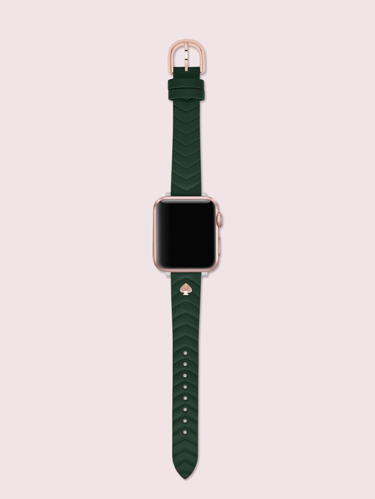 Green Quilted Leather 38/40mm Band For Apple Watch®, , Product