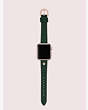 Kate Spade,green quilted leather 38/40mm band for apple watch®,watch straps,Emerald Forest