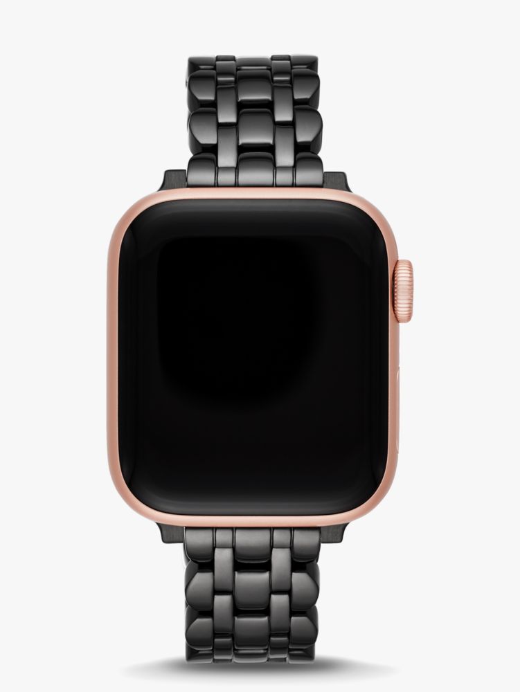 black stainless steel watch strap