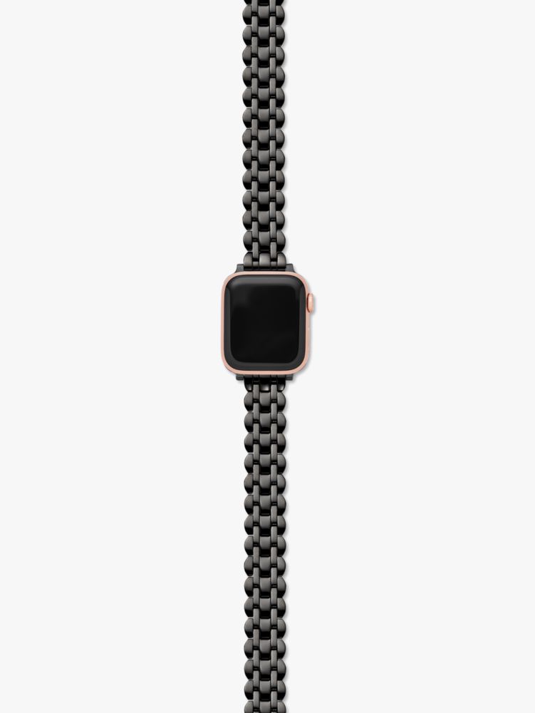 Kate Spade,black scallop link stainless steel bracelet 38/40mm band for apple watch®,watch straps,Black