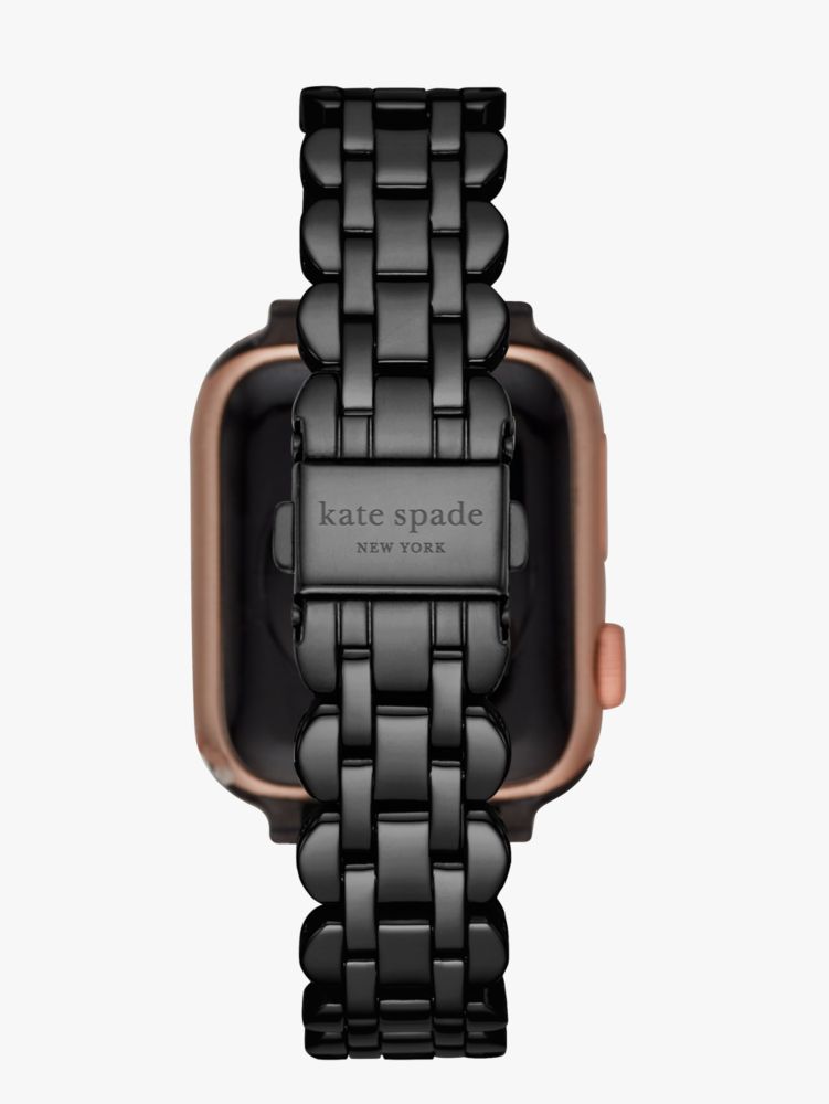 Kate Spade,ブラック ステンレススチール スカラップ ブレスレット バンド フォー アップル ウォッチ,apple watch バンド,ブラック
