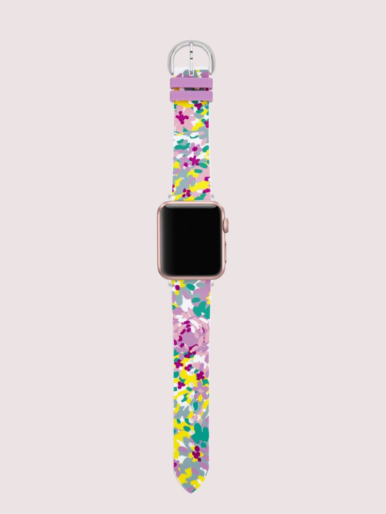 Kate Spade,multicolored floral silicone 38/40mm band for apple watch®,watch straps,Parchment