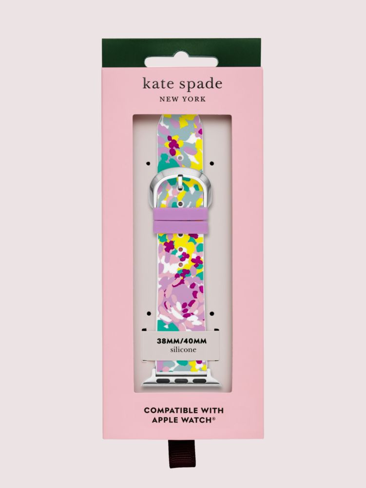 Kate Spade,multicolored floral silicone 38/40mm band for apple watch®,watch straps,Parchment
