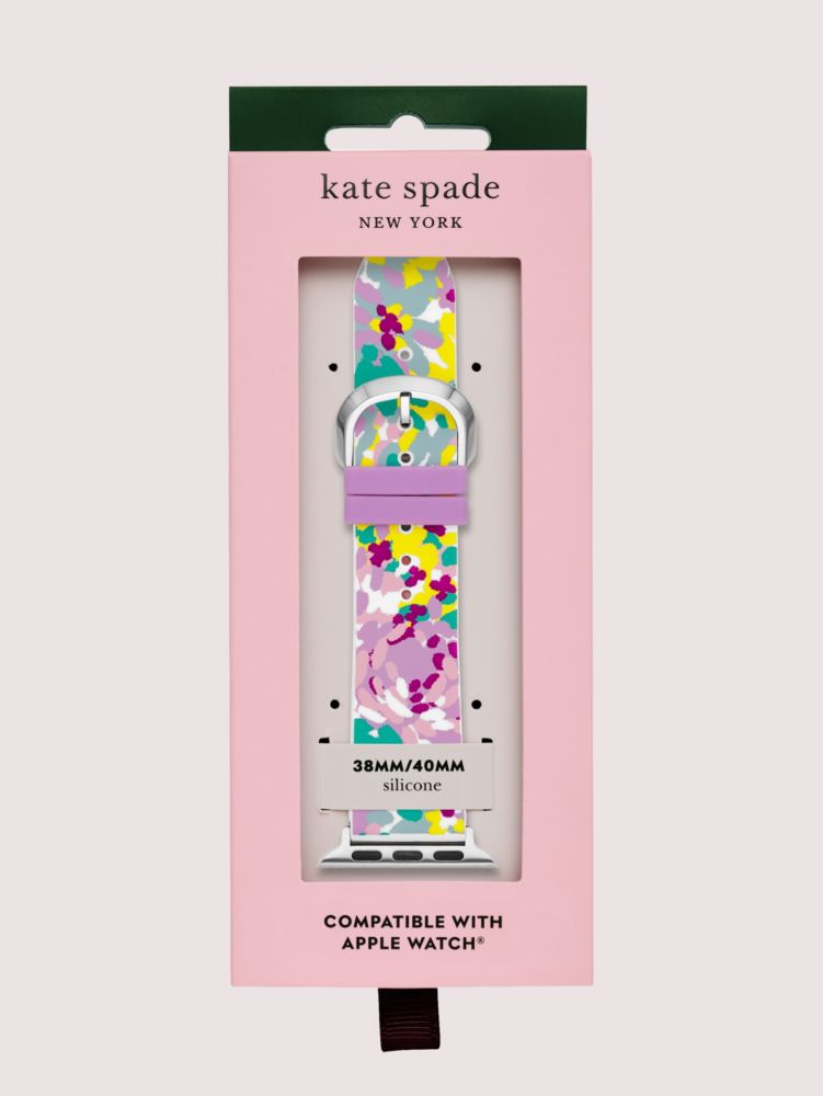 Kate Spade,Multicolored Floral Silicone 38/40mm Band For Apple Watch®,