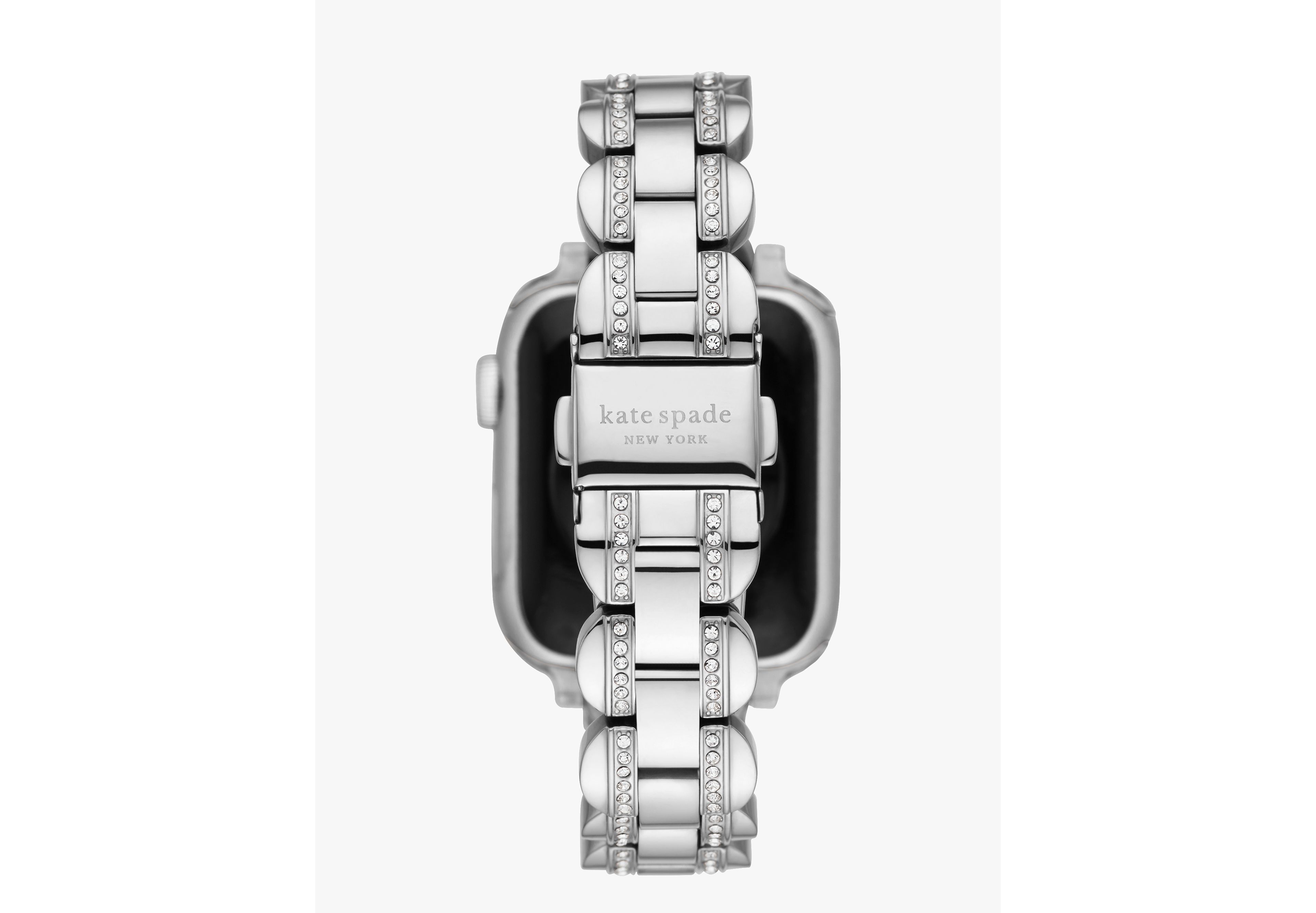 Silver Pavé Stainless Steel Bracelet 38/40mm Band For Apple Watch®