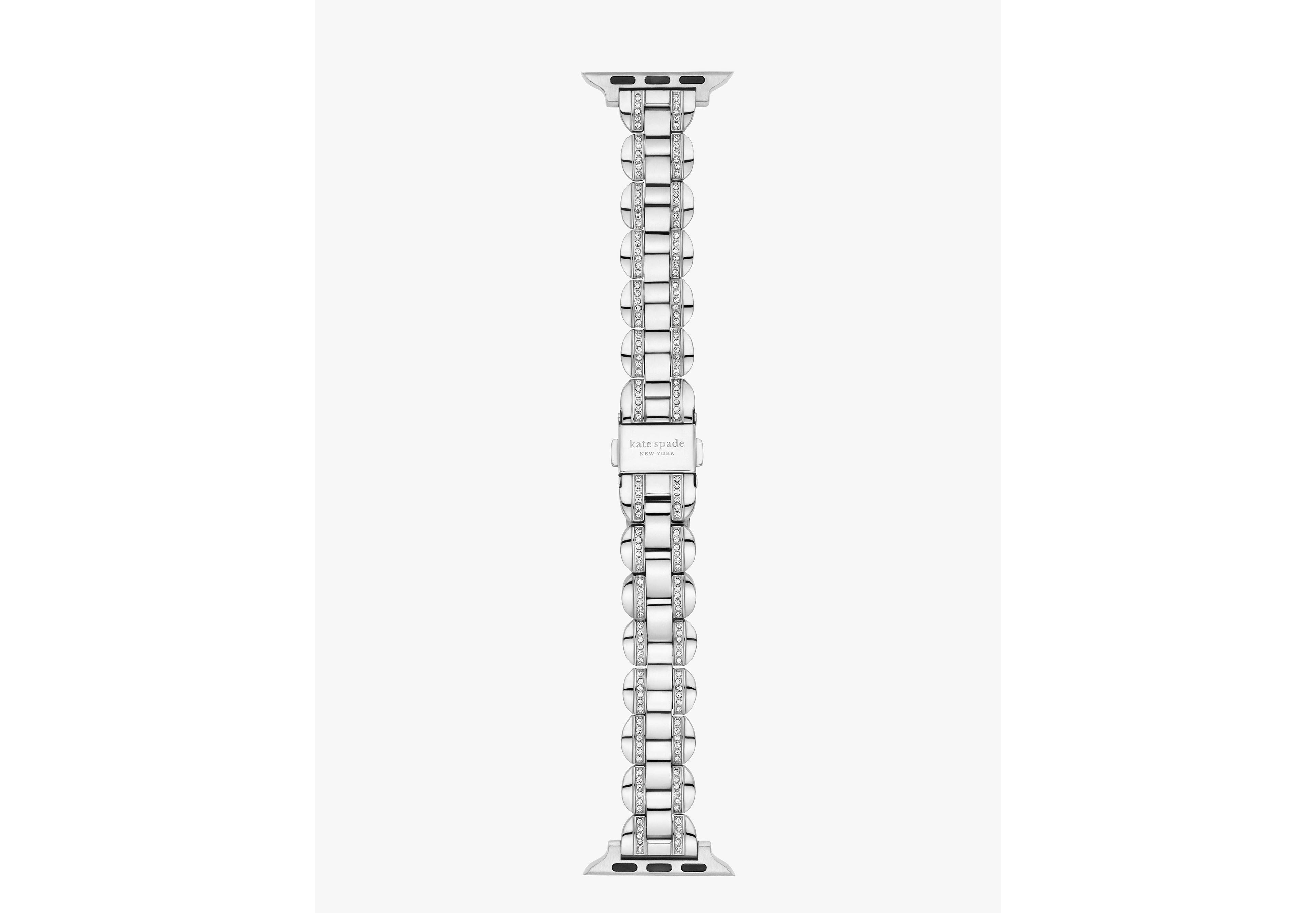 Silver Pavé Stainless Steel Bracelet 38/40mm Band For Apple Watch®