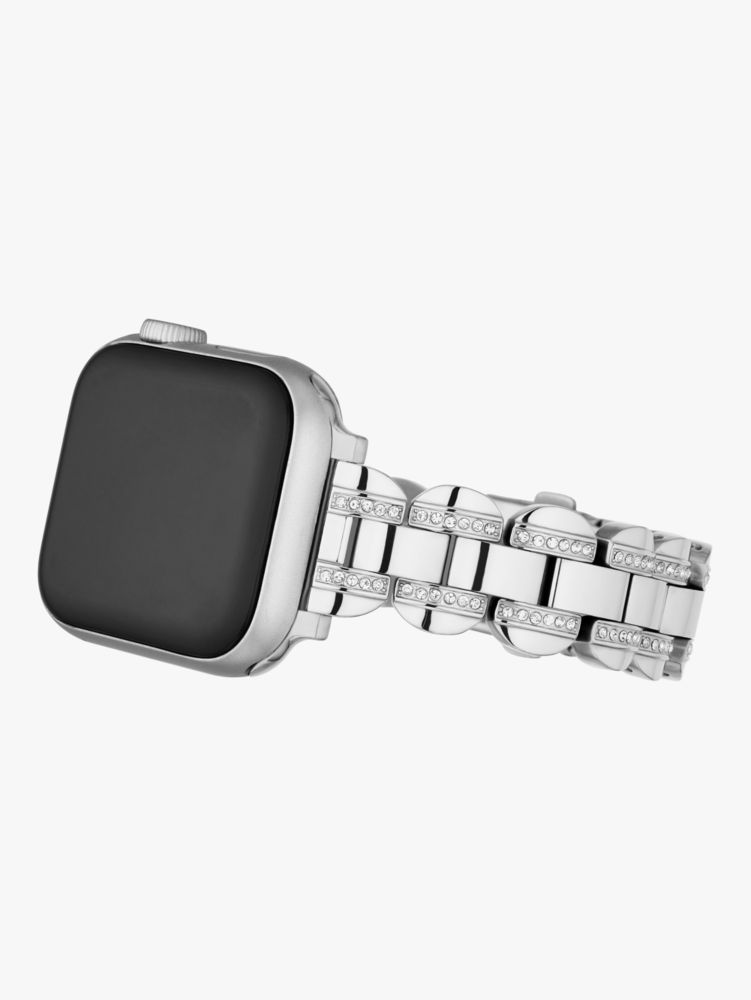 Silver Pavé Stainless Steel Bracelet 38/40mm Band For Apple Watch