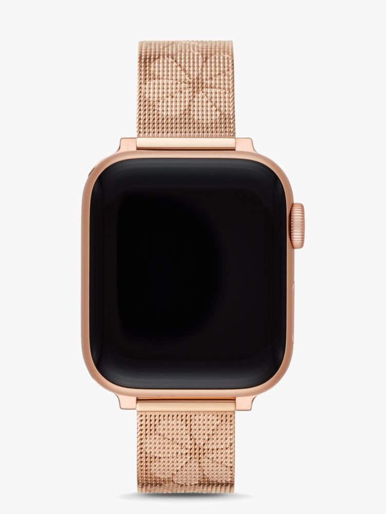 Rose Gold Tone Stainless Steel Mesh 38/40mm Band For Apple Watch 