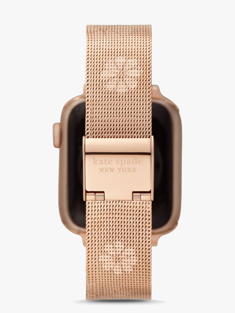 Rose Gold Tone Stainless Steel Mesh 38 40mm Band For Apple Watch