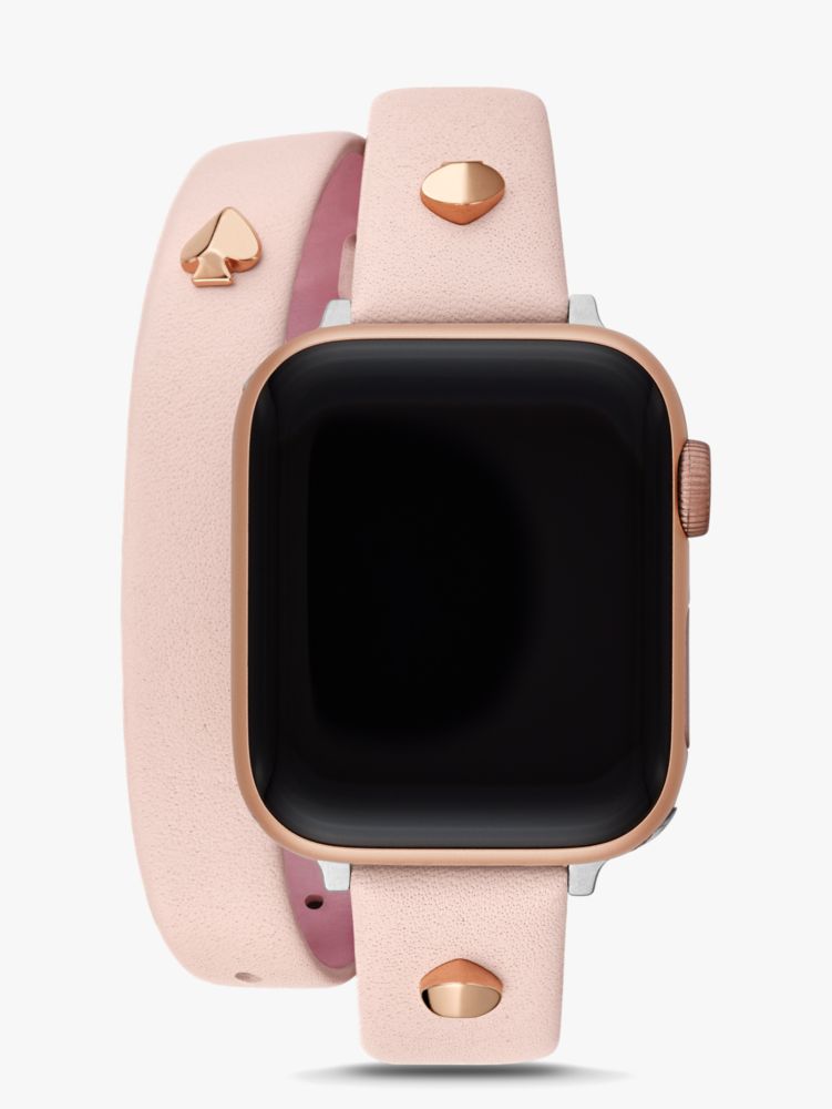 Blush Double Wrap Leather 38 40mm Band For Apple Watch Kate