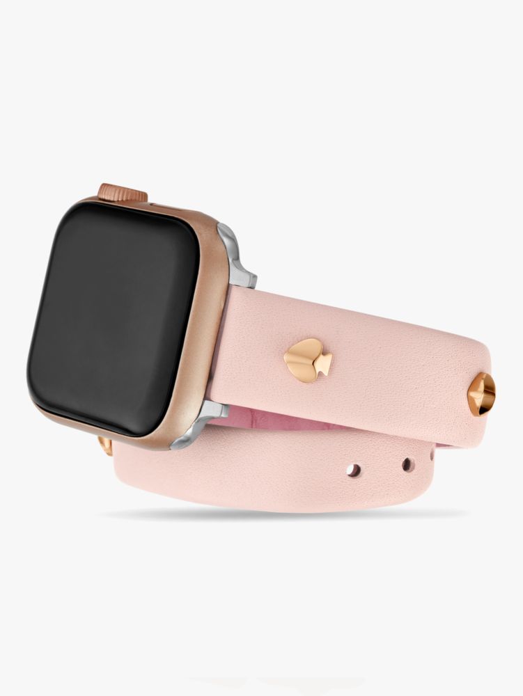 Kate Spade New York Double-Wrap Blush Pink Leather on sale 38/40mm Apple Watch Band Set