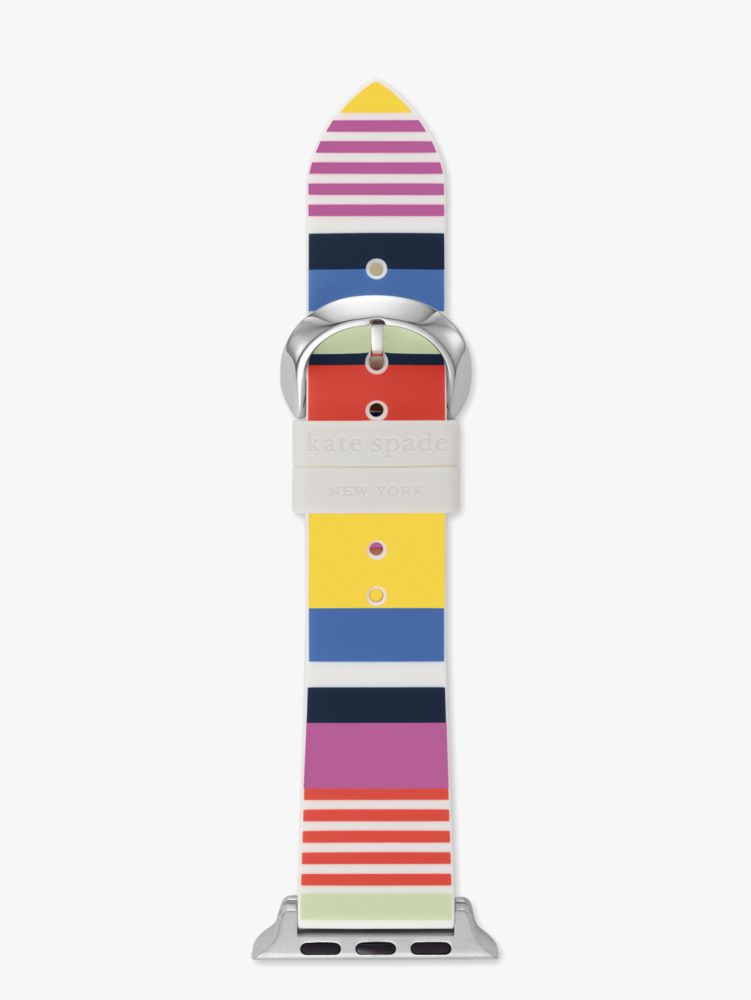 Multicolored Striped Silicone 38 40mm Band For Apple Watch Kate