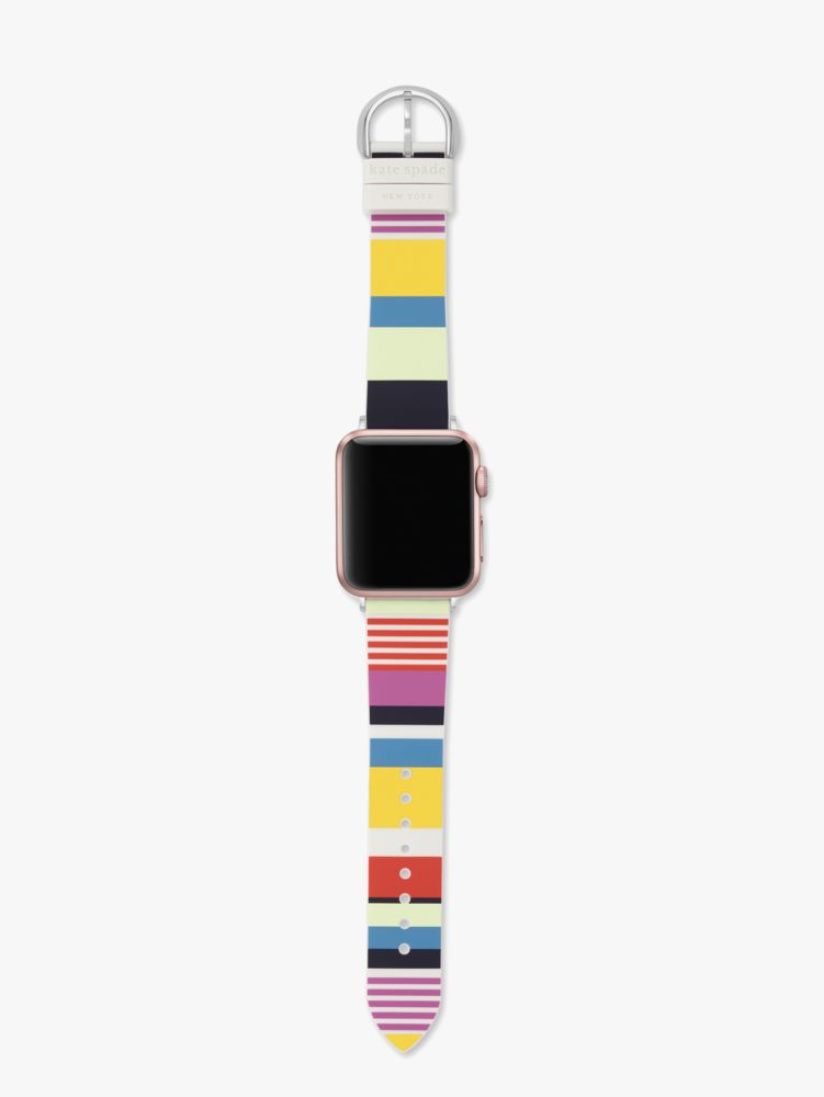 Multicolored Striped Silicone 38 40mm Band For Apple Watch Kate