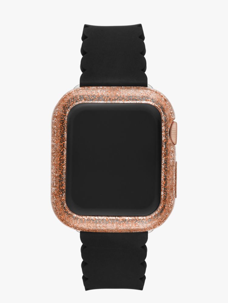 Kate Spade,rose gold glitter 40mm case for apple watch®,watch straps,Rose Gold