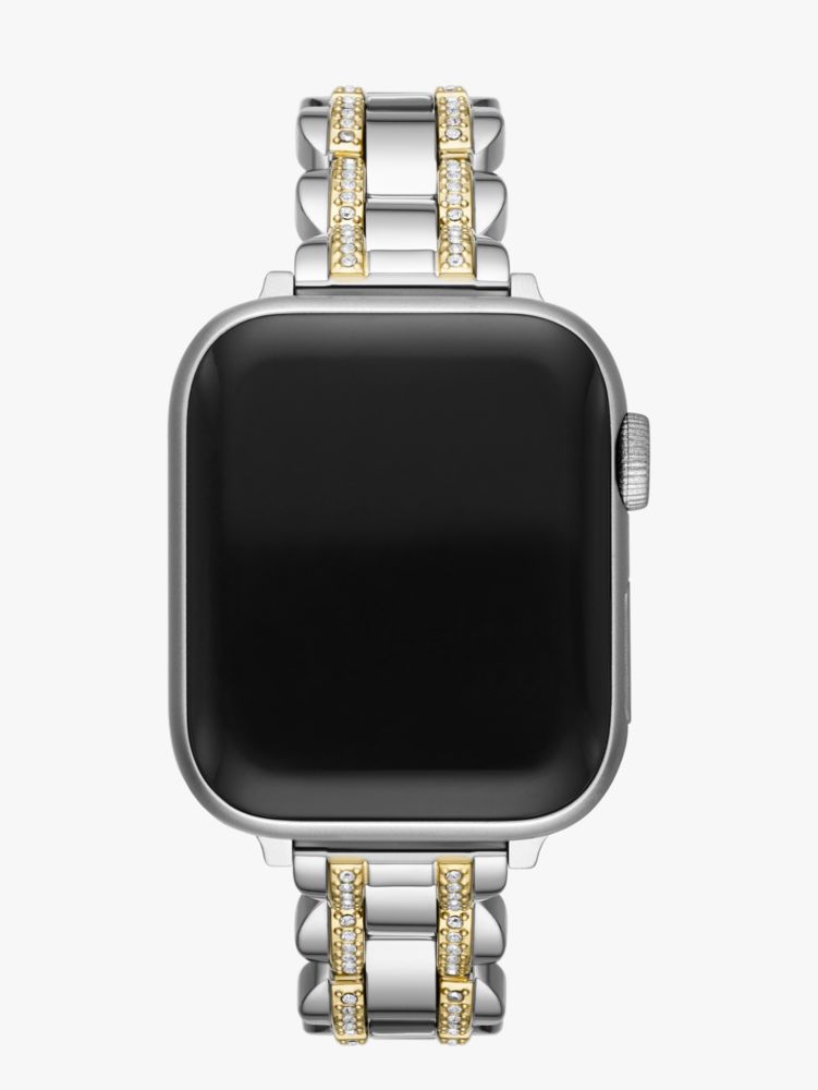 Kate Spade,Pavé Stainless Steel Bracelet 38/40mm Band For Apple Watch®,watch straps,Silver