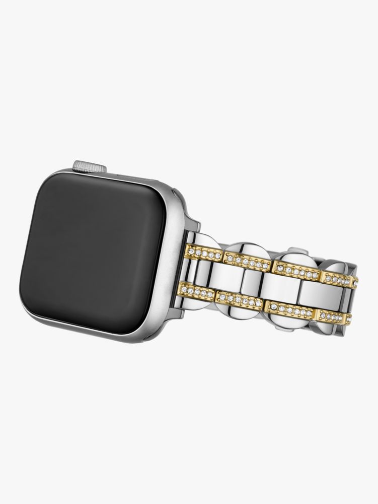 Kate Spade,パヴェ グリッツ ツートーン ステンレス スチール バンド バンド フォー アップル ウォッチ,apple watch バンド,ホワイト