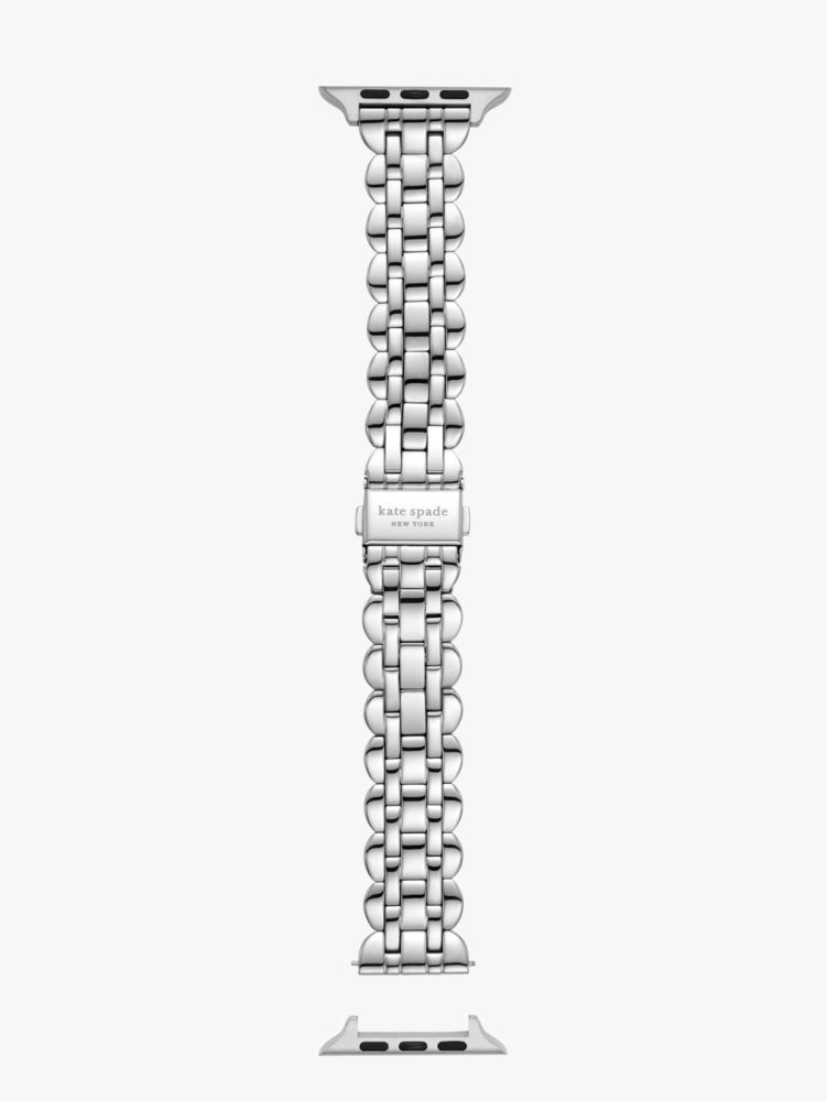 Kate Spade,Scallop Link Stainless Steel Bracelet 42/44/45mm Band for Apple Watch®,watch straps,Silver