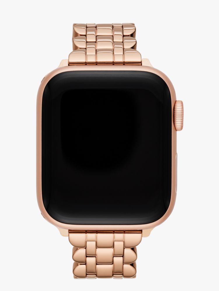 Kate Spade,Rose Gold-Tone Scallop Link Stainless Steel Bracelet 42/44/45mm Band for Apple Watch®,watch straps,Rose Gold